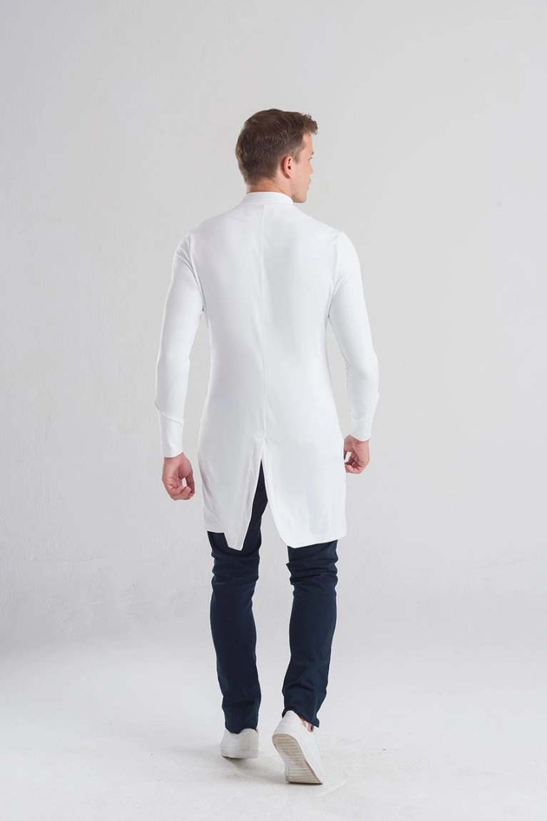 Bata para hombre bless blanco - Imagen 2