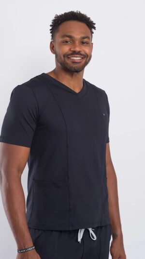 Scrub uniforme para hombre coach negro