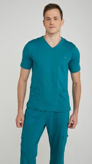 Scrub uniforme para hombre coach verde marino