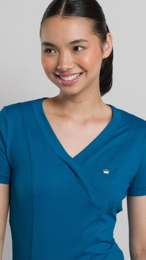 Scrub para mujer coach azul mediterraneo