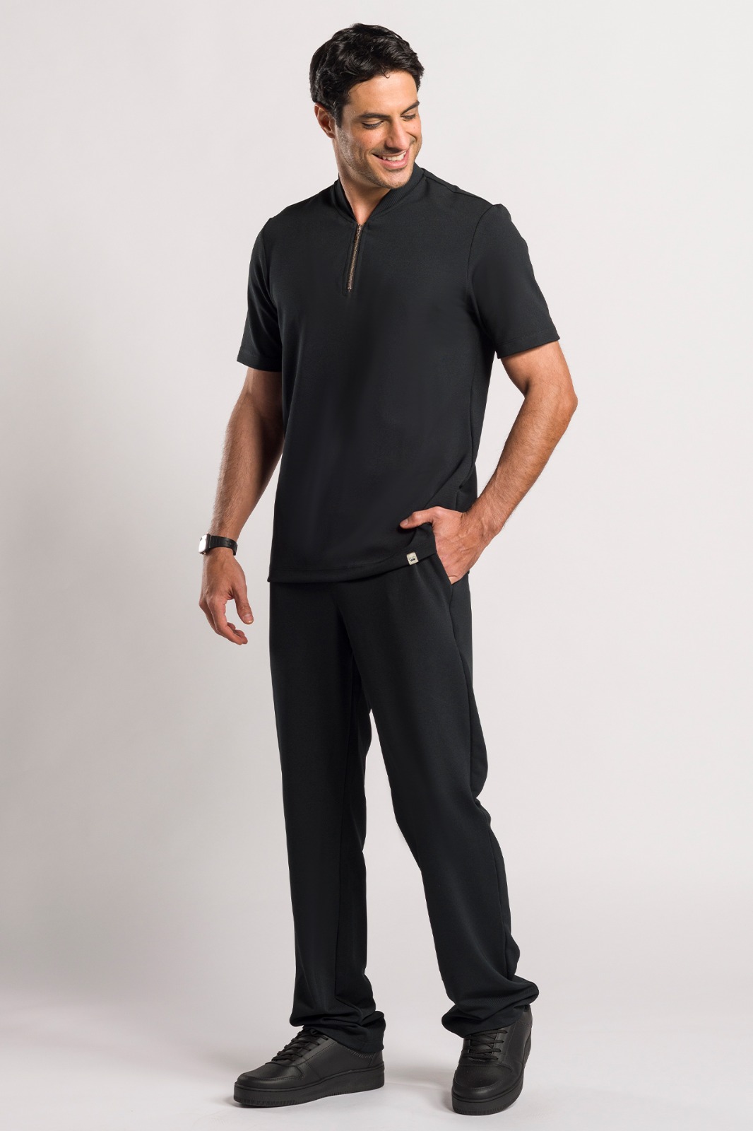 Scrub para hombre life style negro - Imagen 3