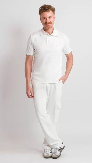 Scrub para hombre polo blanco